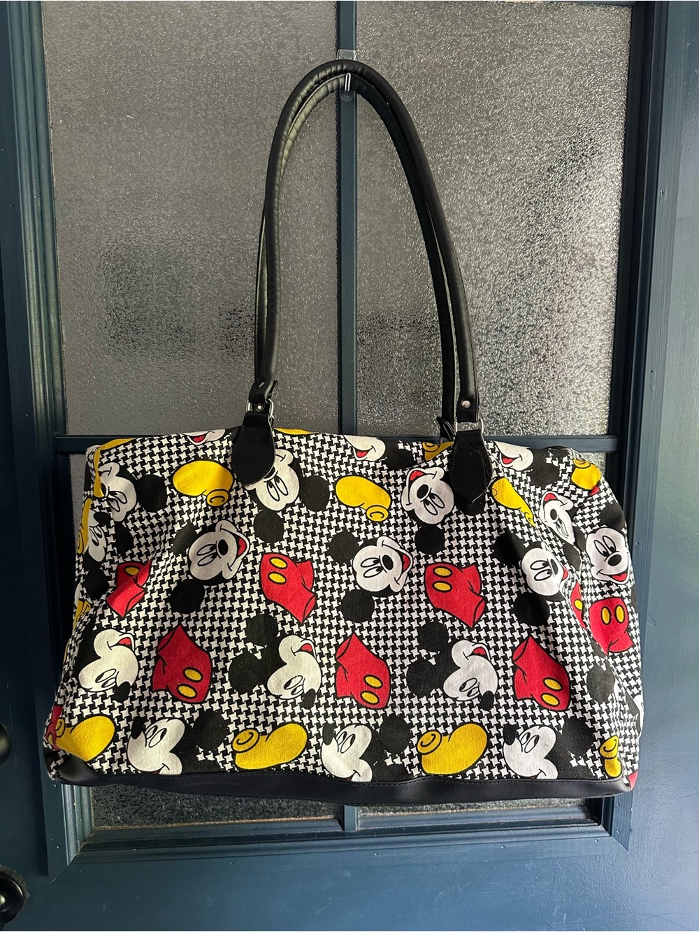 Vintage Mickey Mouse Houndstooth Weekender Duffle Bag
